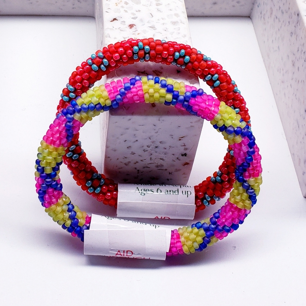 HULA HOOP -The Original Rollies® Bracelet for Kids, 6" round, Nepal, #7 (2 Pcs)